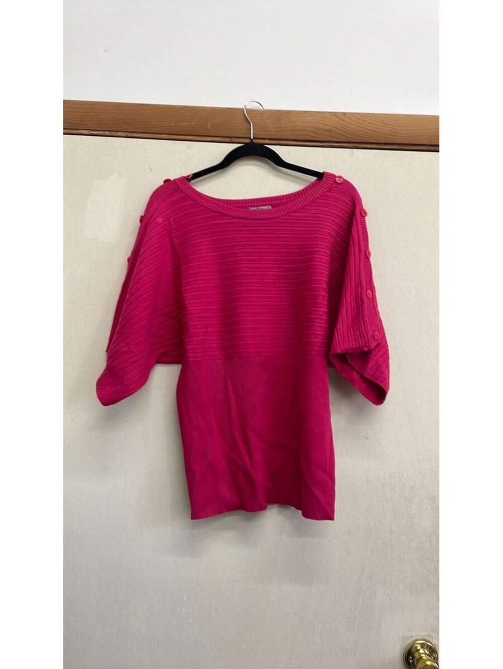 pink batwing top size xl